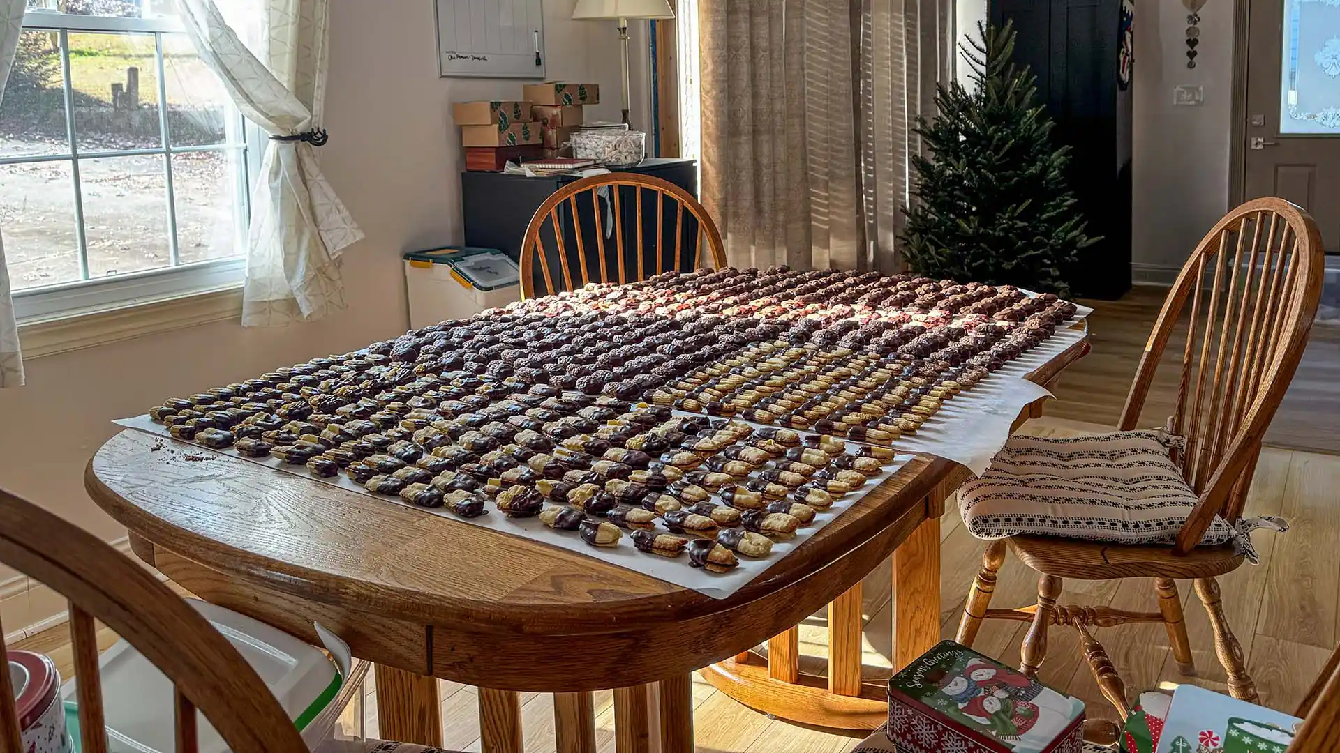 A plate filled with handmade Austrian Christmas cookies