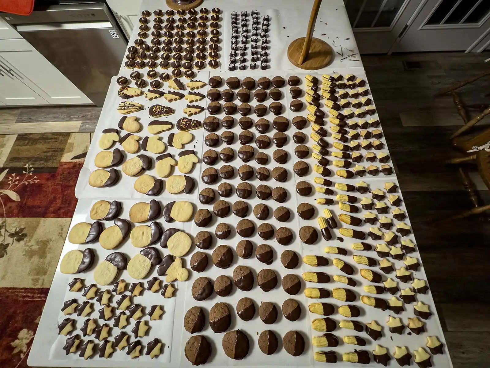 Assortment of Austrian Christmas cookies arranged on a plate